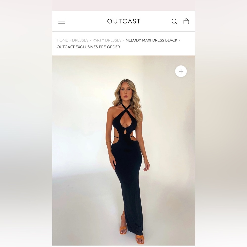 Sexy black maxi… perfect for vacation, new with tags and original pckging